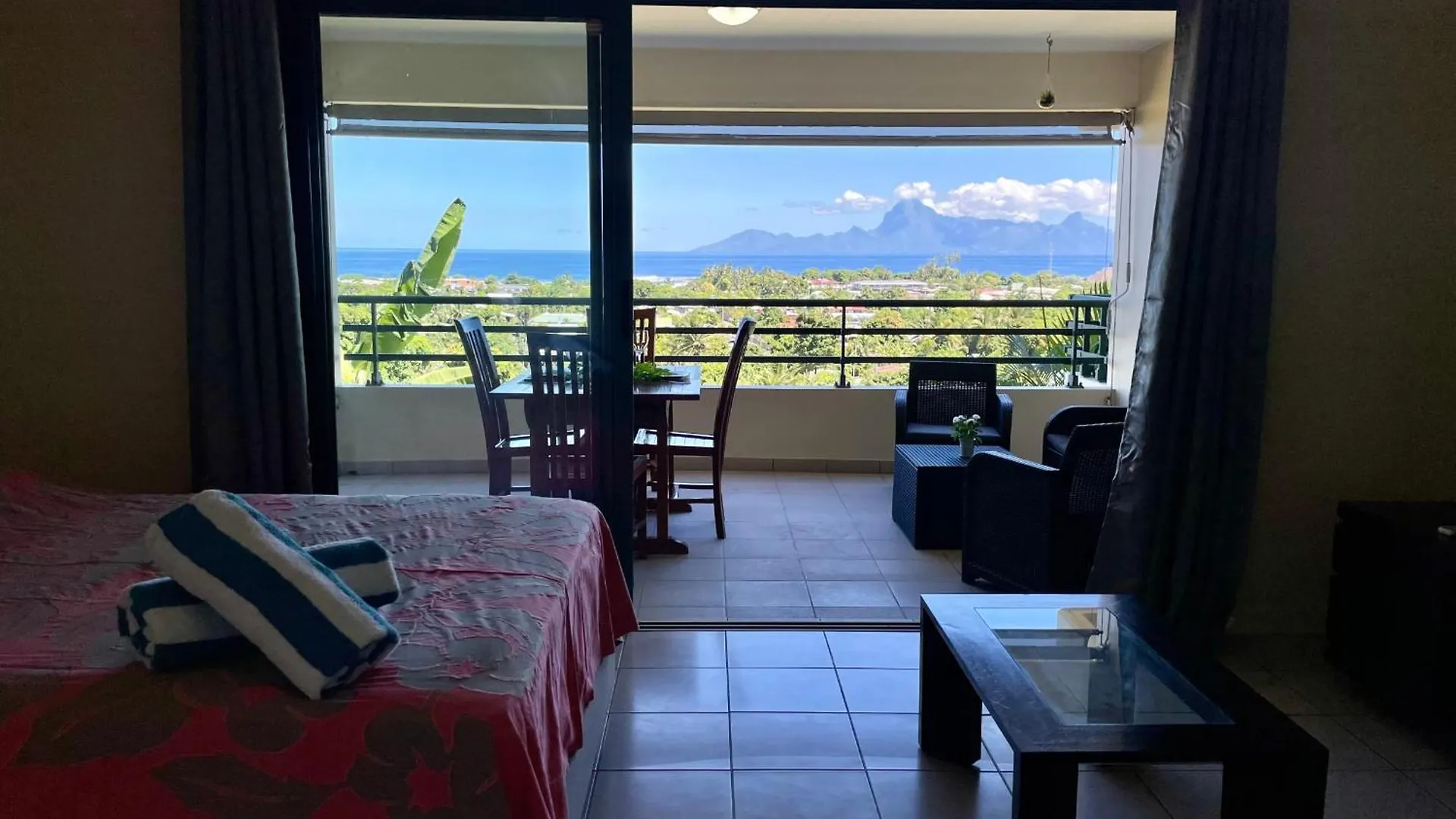 Apartment Studio Heitea - Ocean View - Pool - Wi-Fi Punaauia